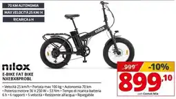 Comet nilox E-BIKE FAT BIKE NXEBX8PROBL offerta
