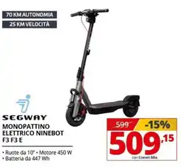 Comet Segway μονοραττινο elettrico ninebot F3 F3 E offerta
