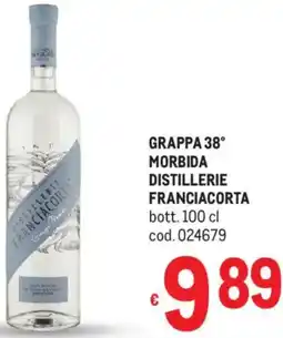 Metro Grappa 38° morbida DISTILLERIE FRANCIACORTA offerta