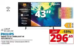 Comet PHILIPS SMART TV 43" AMBILIGHT 4K 43PUS8010/12 offerta