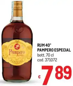 Metro Rum 40° PAMPERO ESPECIAL offerta
