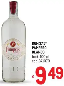Metro Rum 37,5° PAMPERO BLANCO offerta