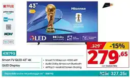 Comet Hisense 43E79Q Smart TV QLED 43" 4K offerta