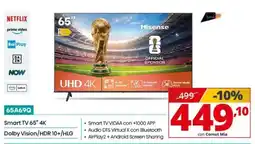Comet Hisense 65A69Q Smart TV 65" 4K offerta