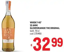 Metro Whisky 40° 10 anni GLENMORANGIE THE ORIGINAL offerta