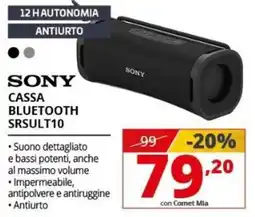 Comet Sony cassa bluetooth SRSULT10 offerta