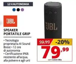 Comet Jbl speaker portatile grip offerta