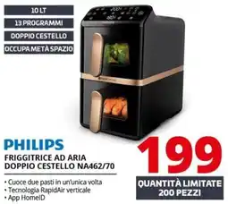 Comet PHILIPS FRIGGITRICE AD ARIA DOPPIO CESTELLO NA462/70 offerta