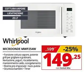 Comet Whirlpool MICROONDE MWP254W offerta