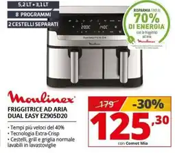 Comet Moulinex FRIGGITRICE AD ARIA DUAL EASY EZ905D20 offerta