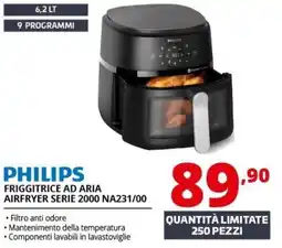 Comet PHILIPS FRIGGITRICE AD ARIA AIRFRYER SERIE 2000 NA231/00 offerta