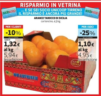 Coop Arance tarocco di sicilia offerta