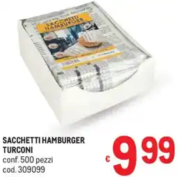 Metro Sacchetti hamburger TURCONI offerta