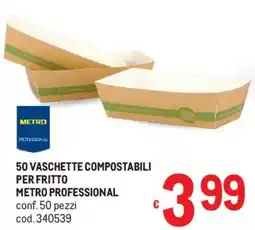 Metro 50 vaschette compostabili per fritto METRO PROFESSIONAL offerta