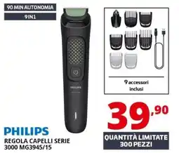 Comet PHILIPS REGOLA CAPELLI SERIE 3000 MG3945/15 offerta