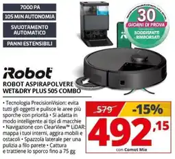 Comet Robot aspirapolvere wet&dry plus 505 combo offerta
