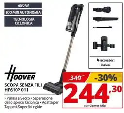 Comet Hoover SCOPA SENZA FILI HF610P 011 offerta