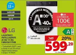 Comet LG LAVATRICE INTELLIGENTE AI DD F4NX5011THB offerta