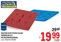 Metro Piastre eutettiche caldo/ freddo gn 1/2 METRO PROFESSIONAL offerta