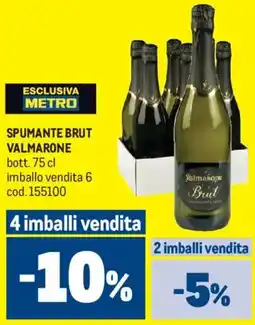 Metro Spumante brut valmarone offerta