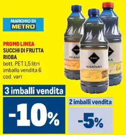 Metro Succhi di frutta RIOBA offerta