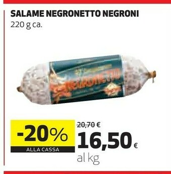 Coop Salame negronetto offerta