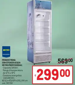 Metro Frigovetrina con sticker acqua METRO PROFESSIONAL offerta