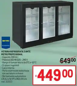 Metro Vetrina refrigerata 3 ante METRO PROFESSIONAL offerta