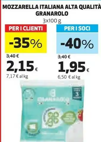 Coop Mozzarella italiana alta qualita offerta