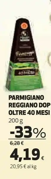 Coop Parmigiano reggiano lunga stagionatura 40 mesi offerta