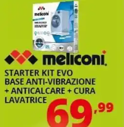 Comet Meliconi starter kit evo base anti-vibrazione + anticalcare + cura lavatrice offerta