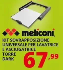 Comet Meliconi kit sovrapposizione universale per lavatrice e asciugatrice torre dark offerta