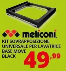 Comet Meliconi kit sovrapposizione universale per lavatrice base move black offerta