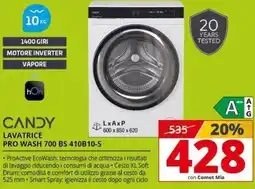 Comet CANDY LAVATRICE PRO WASH 700 BS 410B10-S offerta