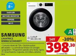 Comet SAMSUNG LAVATRICE WW80CGC04DAEET offerta