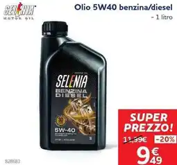 Norauto Selenia Olio 5W40 benzina/diesel offerta