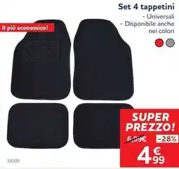 Norauto Set 4 tappetini Universali, Disponibile anche nei colori offerta