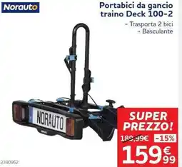 Norauto Norauto Portabici da gancio traino Deck 100-2 offerta