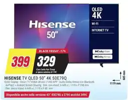Trony HISENSE TV QLED 50" 4K 50E79Q offerta
