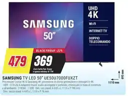 Trony SAMSUNG TV LED 50" UE50U7000FUXZT offerta