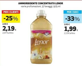 Coop Ammorbidente concentrato offerta