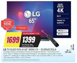 Trony LG TV OLED EVO AI 65" SERIE C5 - OLED65C55LA offerta