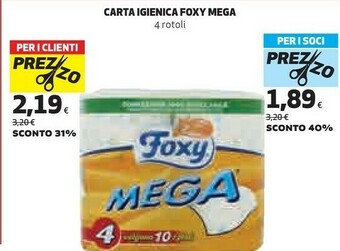 Coop Carta igienica mega offerta