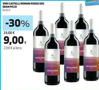Ipercoop Gran picco vino castelli romani rosso doc offerta