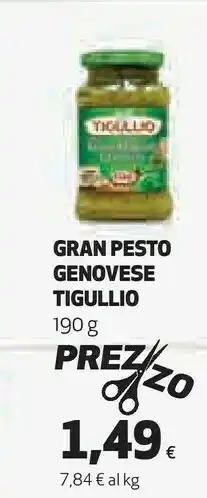 Ipercoop Gran pesto genovese tigullio offerta