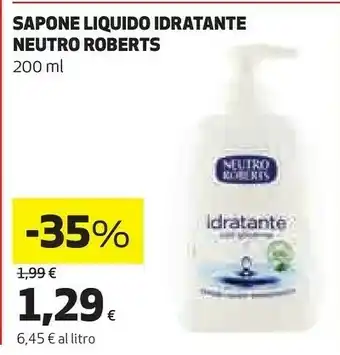 Ipercoop Neutro roberts sapone liquido idratante offerta