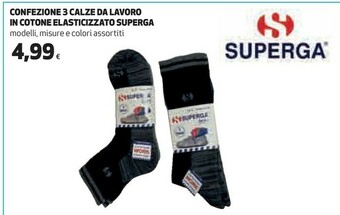 Superga confezione 3 calze da lavoro in cotone elasticizzato