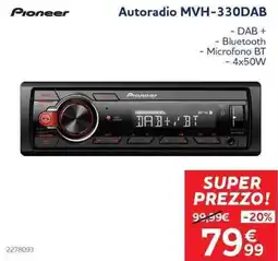 Norauto Pioneer Autoradio MVH-330DAB offerta