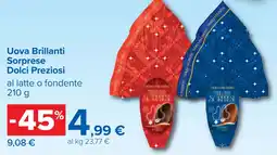 Carrefour Uova Brillanti Sorprese Dolci Preziosi offerta