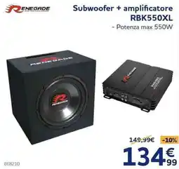 Norauto RENEGADE Subwoofer + amplificatore RBK550XL offerta